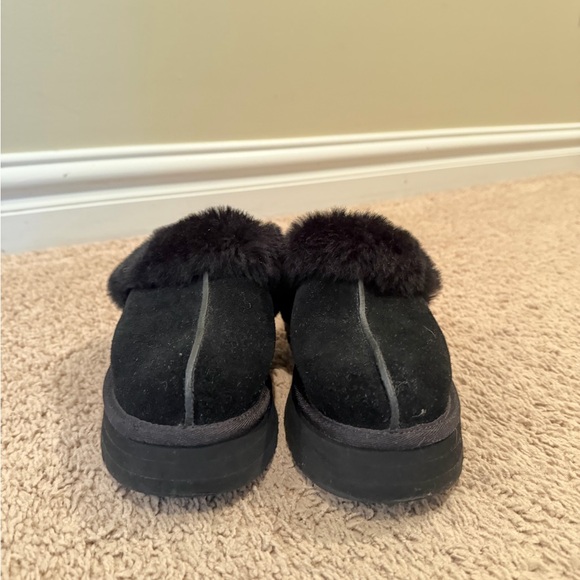 UGG Disquette Suede Fur Platform Slippers - Picture 2 of 5